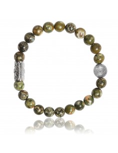 Bracelet Rhyolite and Buddha