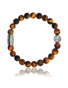 Bracelet Mat Tiger Eye with...