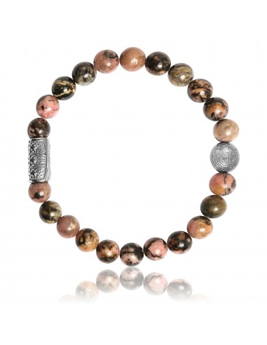 Bracelet Rhodonite et Talisman