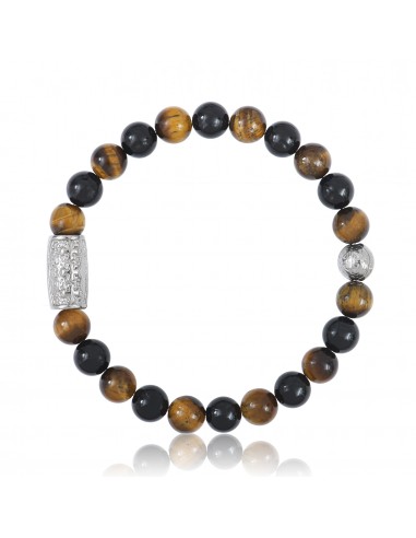 Bracelet Tiger Eye / Black Agate / Prosperity