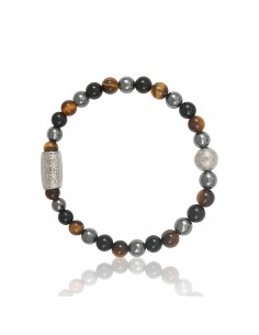 Bracelet 6 mm Agate Noire /...