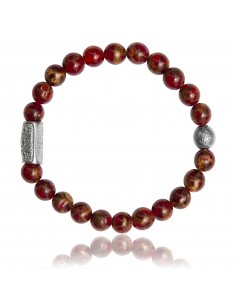 Bracelet Jaspe Rouge et Prospérité