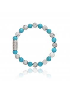 Bracelet  Howlite / Turquoise et Prospérité